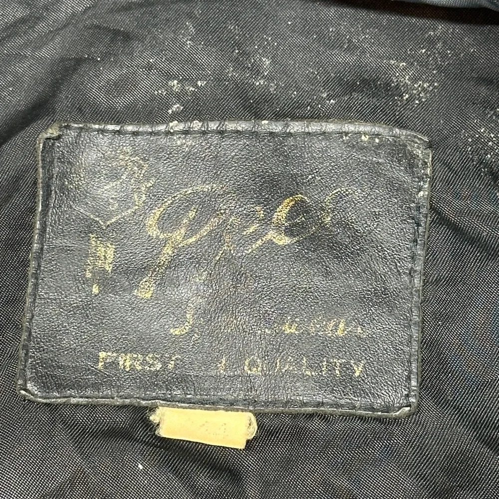 Vintage Reed Sportswear Leather Jacket - Men's Black Jacket